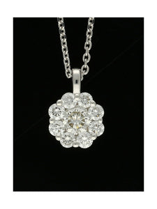 Diamond Cluster Pendant "The Bella Collection" 0.50ct in 9ct White Gold