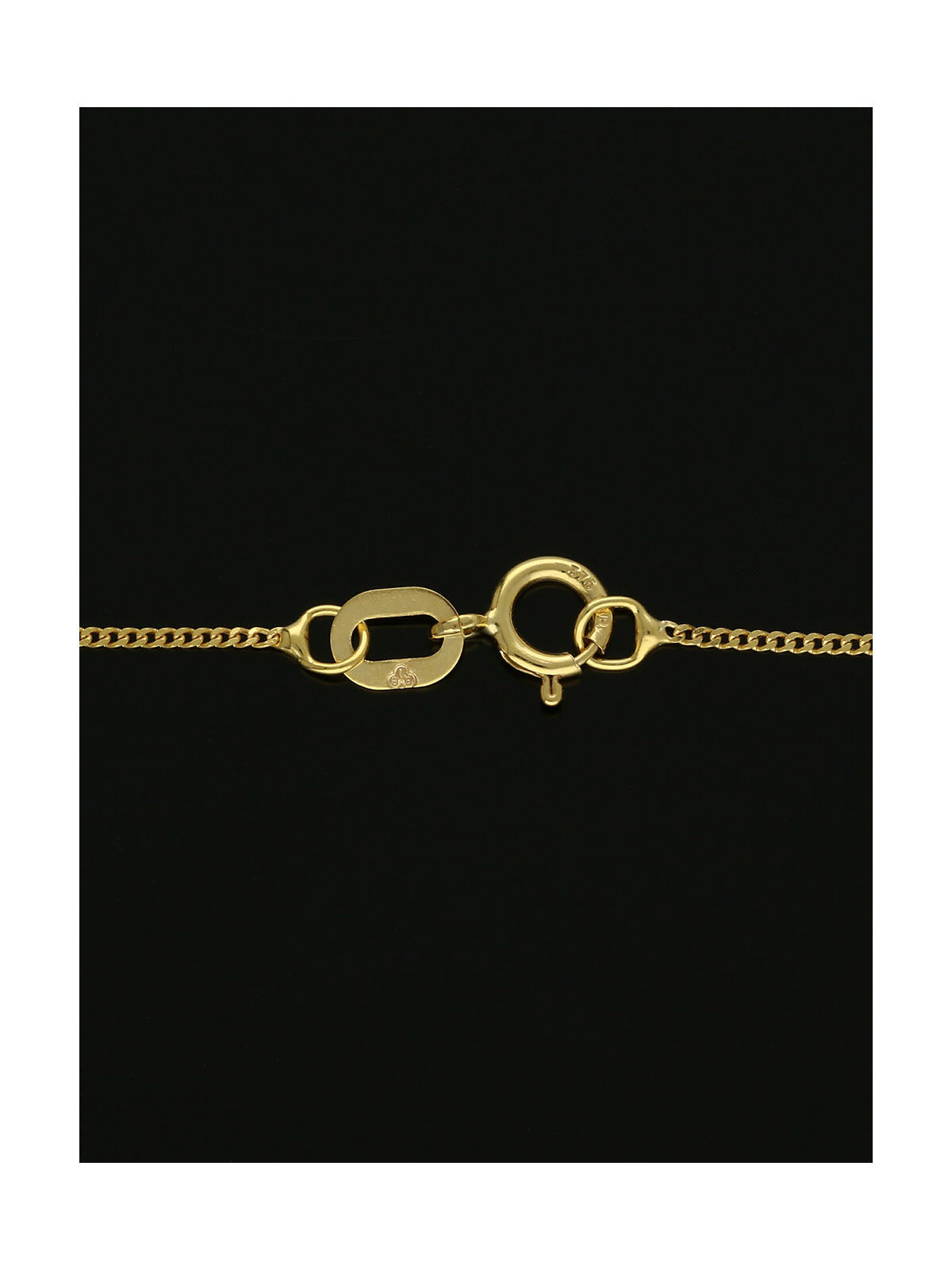 Diamond Round Brilliant Channel Set Letter 'R' Pendant Necklace in 9ct Yellow Gold