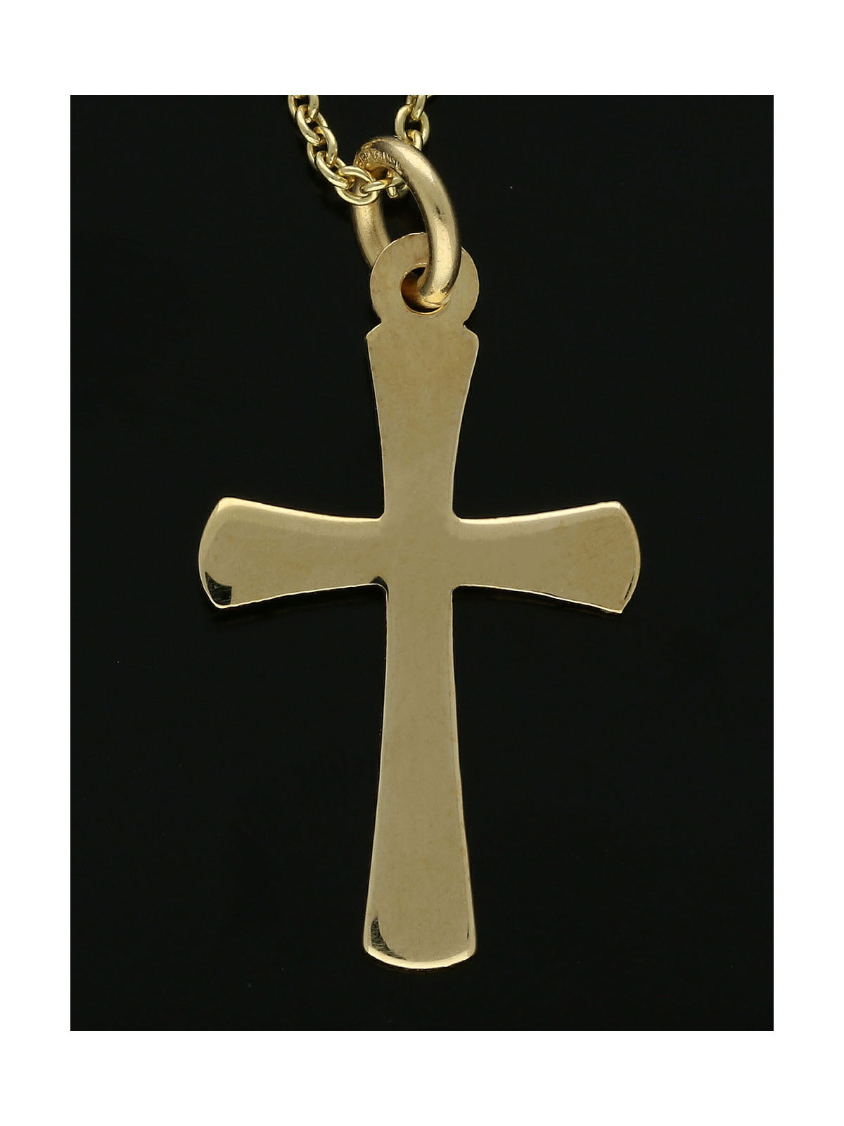 Cross Pendant Necklace 14x20mm in 9ct Yellow Gold
