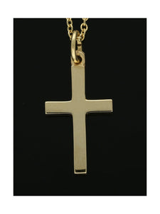 Cross Pendant Necklace 10x17mm in 9ct Yellow Gold