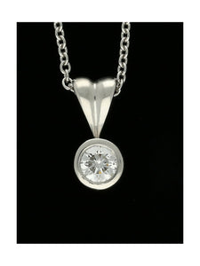 "The Diana Collection" Diamond Pendant Necklace 0.20ct Round Brilliant in 18ct White Gold