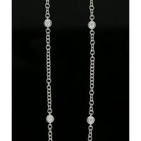 Diamond Cluster Drop Necklace 0.56ct in 18ct White Gold