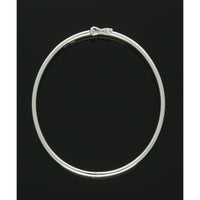 Plain Solid Bangle in 9ct White Gold