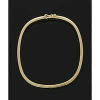 4mm TV Shaped Solid Bangle in 9ct Yellow Gold