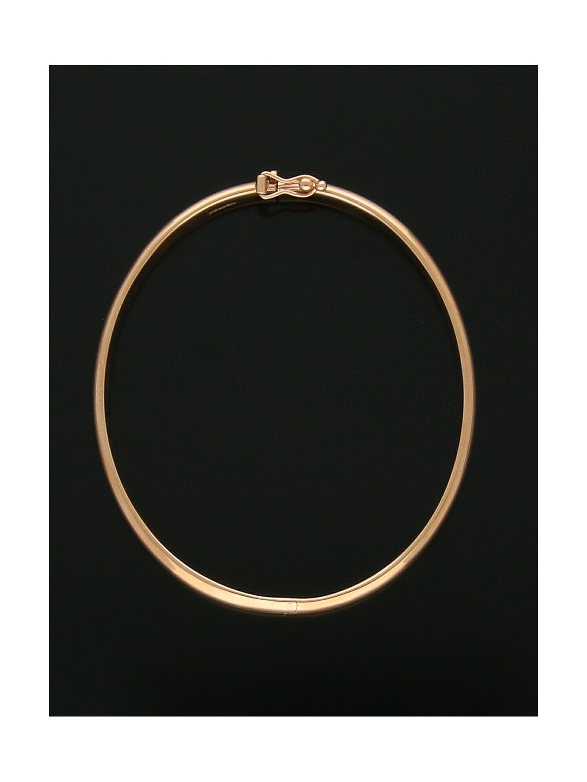 D-Shape Hinged Bangle in 9ct Rose Gold