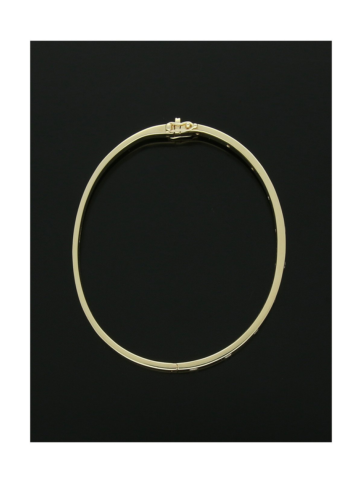 Diamond Hinged Bangle in 9ct Yellow Gold