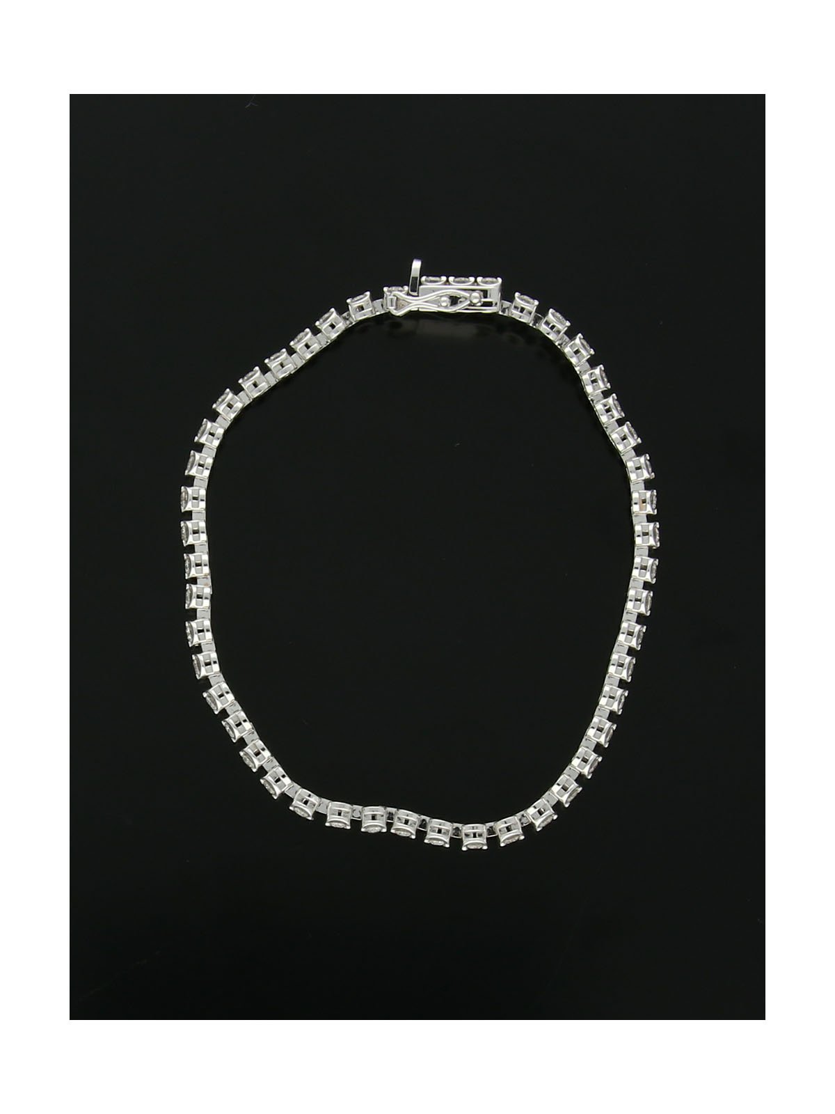Diamond Set Line Bracelet 1.00ct in 18ct White Gold
