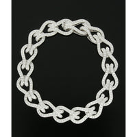 Diamond Link Bracelet 5.10ct in 18ct White Gold