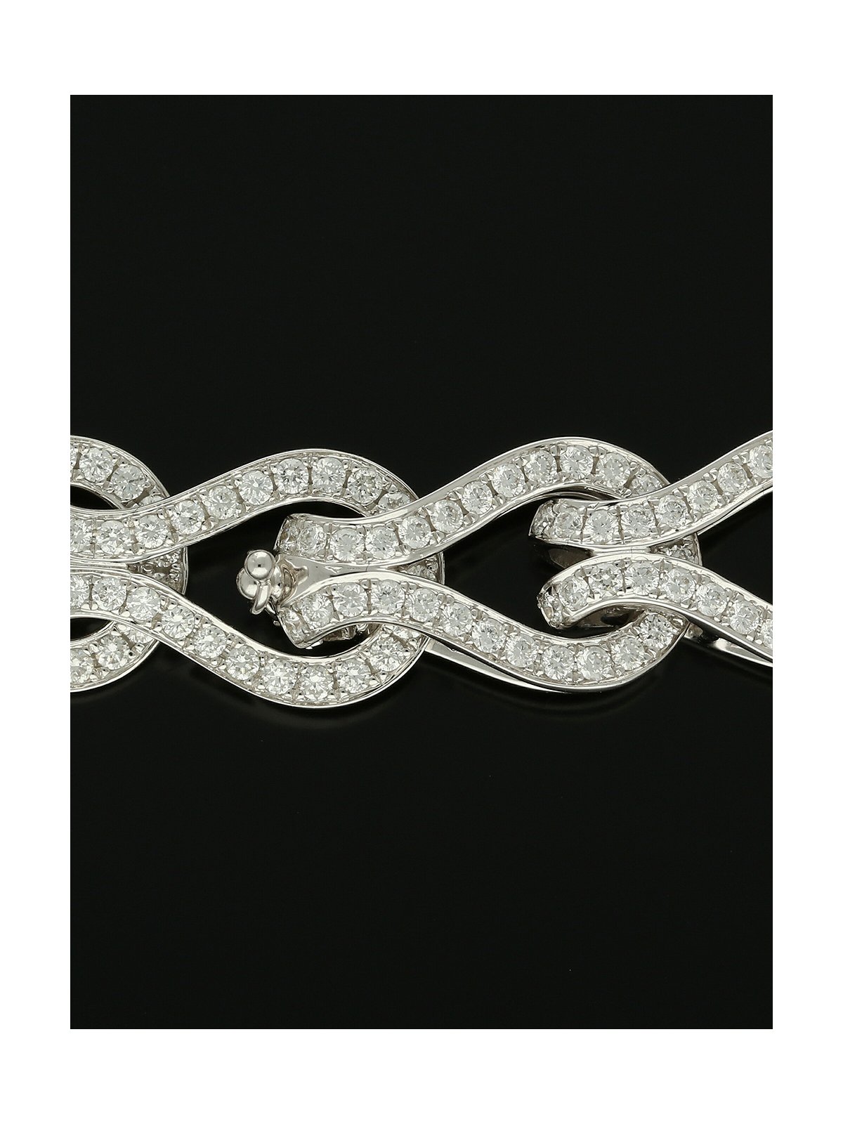 Diamond Link Bracelet 5.10ct in 18ct White Gold