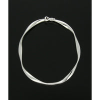 Twist Hinged Bangle in 9ct White Gold
