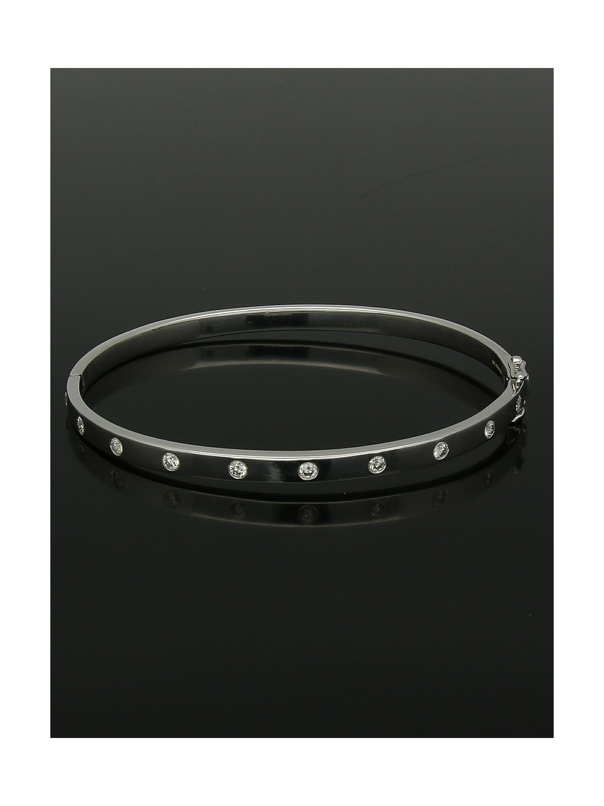 Diamond Bangle 0.50ct in 9ct White Gold