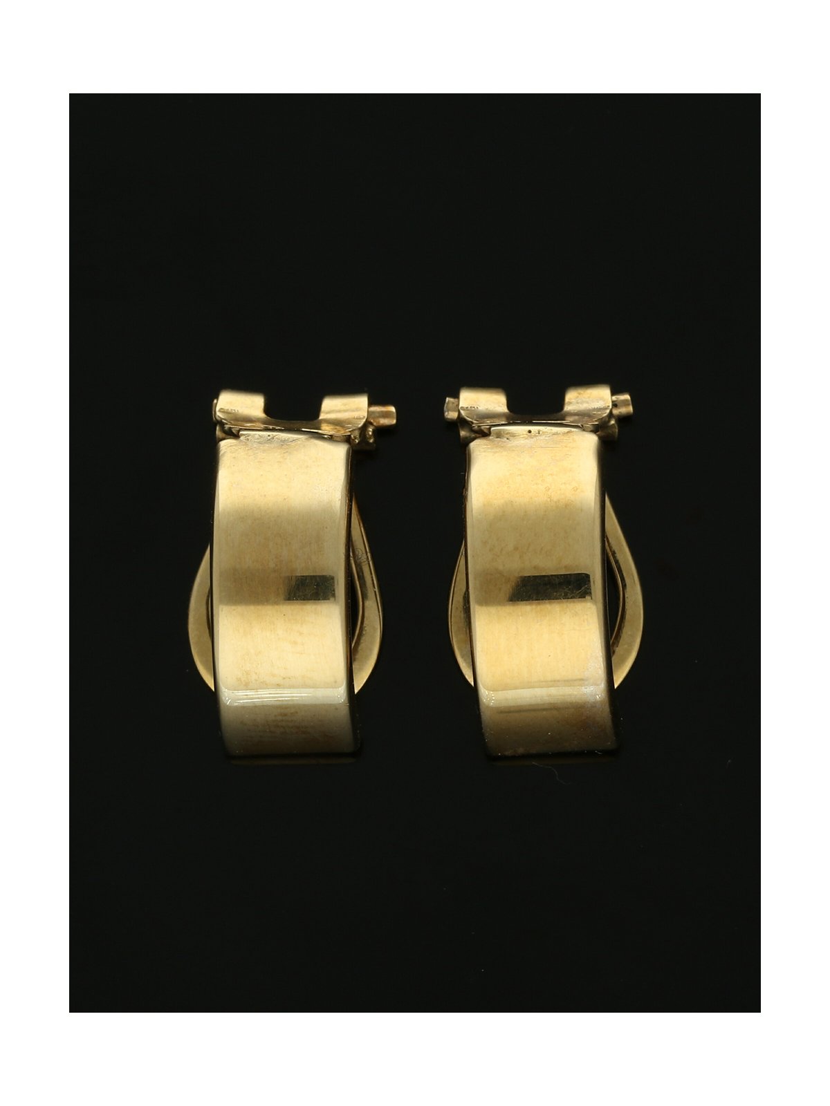 Clip Hoop Earrings 15x9mm  in 9ct Yellow Gold