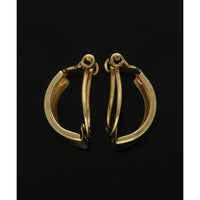 Clip Hoop Earrings in 9ct Yellow Gold