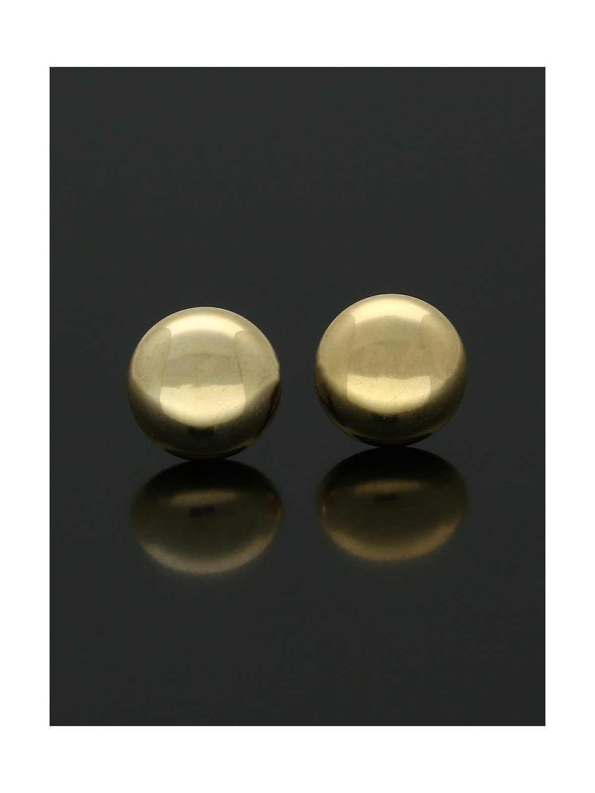 Button Stud Earrings in 9ct Yellow Gold