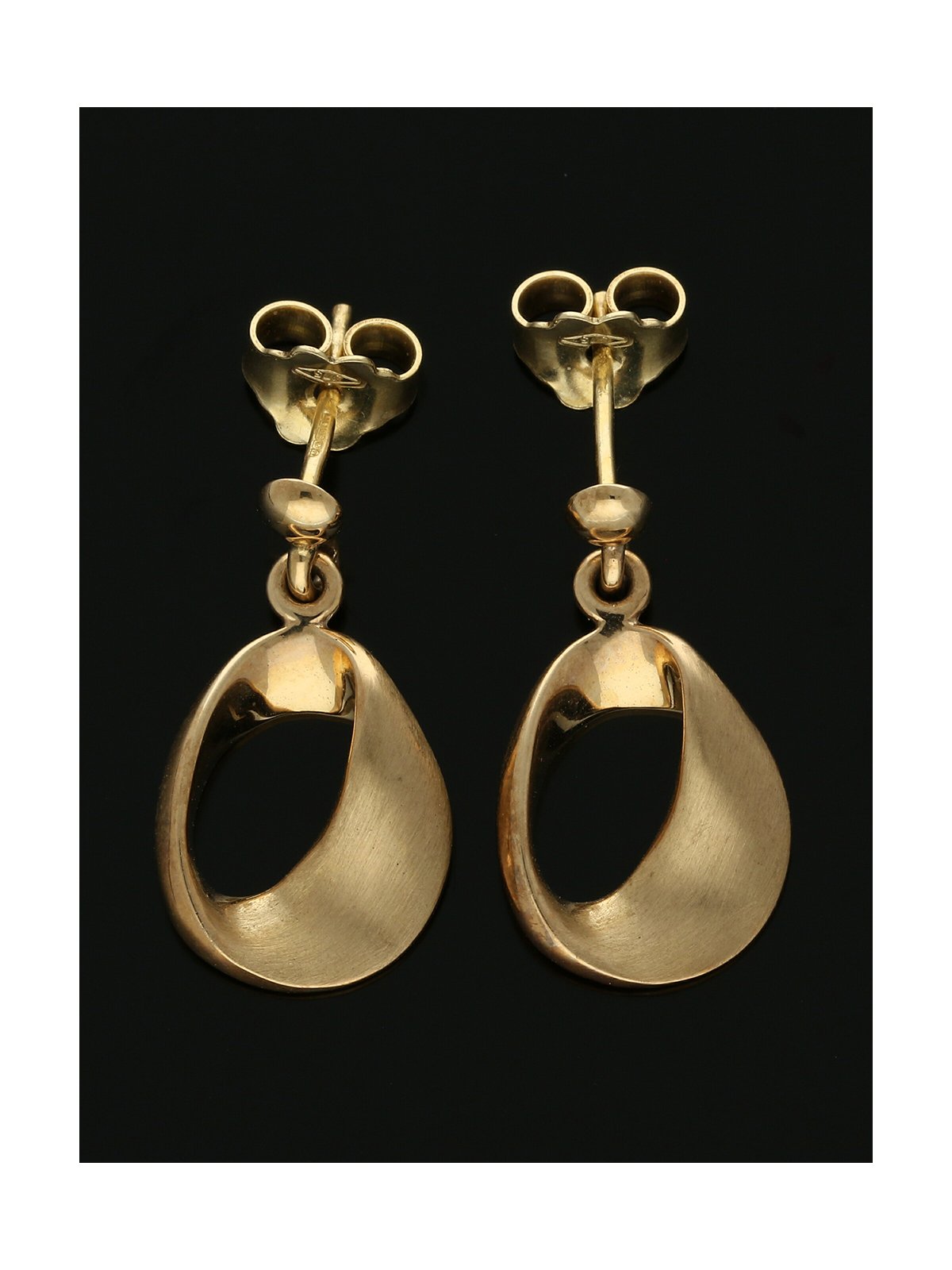 Pear Shape Drop Earrings 15x10mm  in 9ct Yellow Gold
