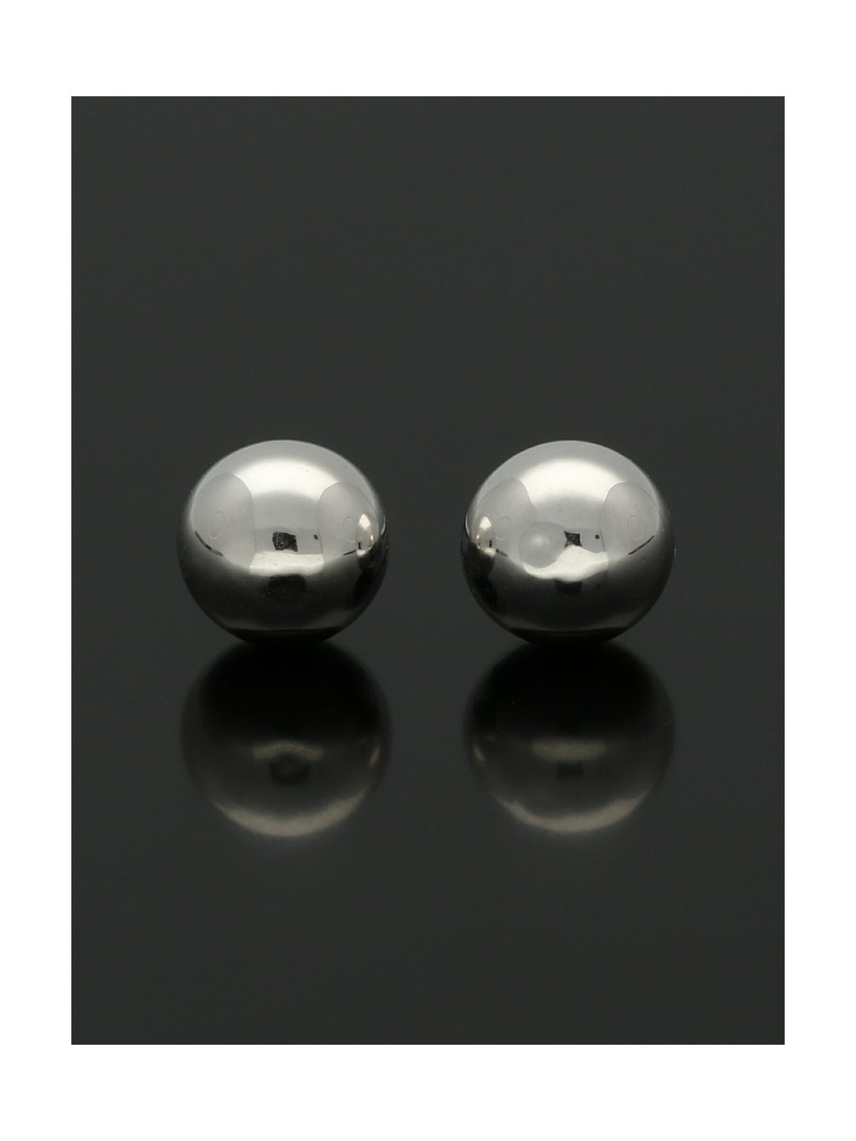 Ball Stud Earrings 6mm in 9ct White Gold