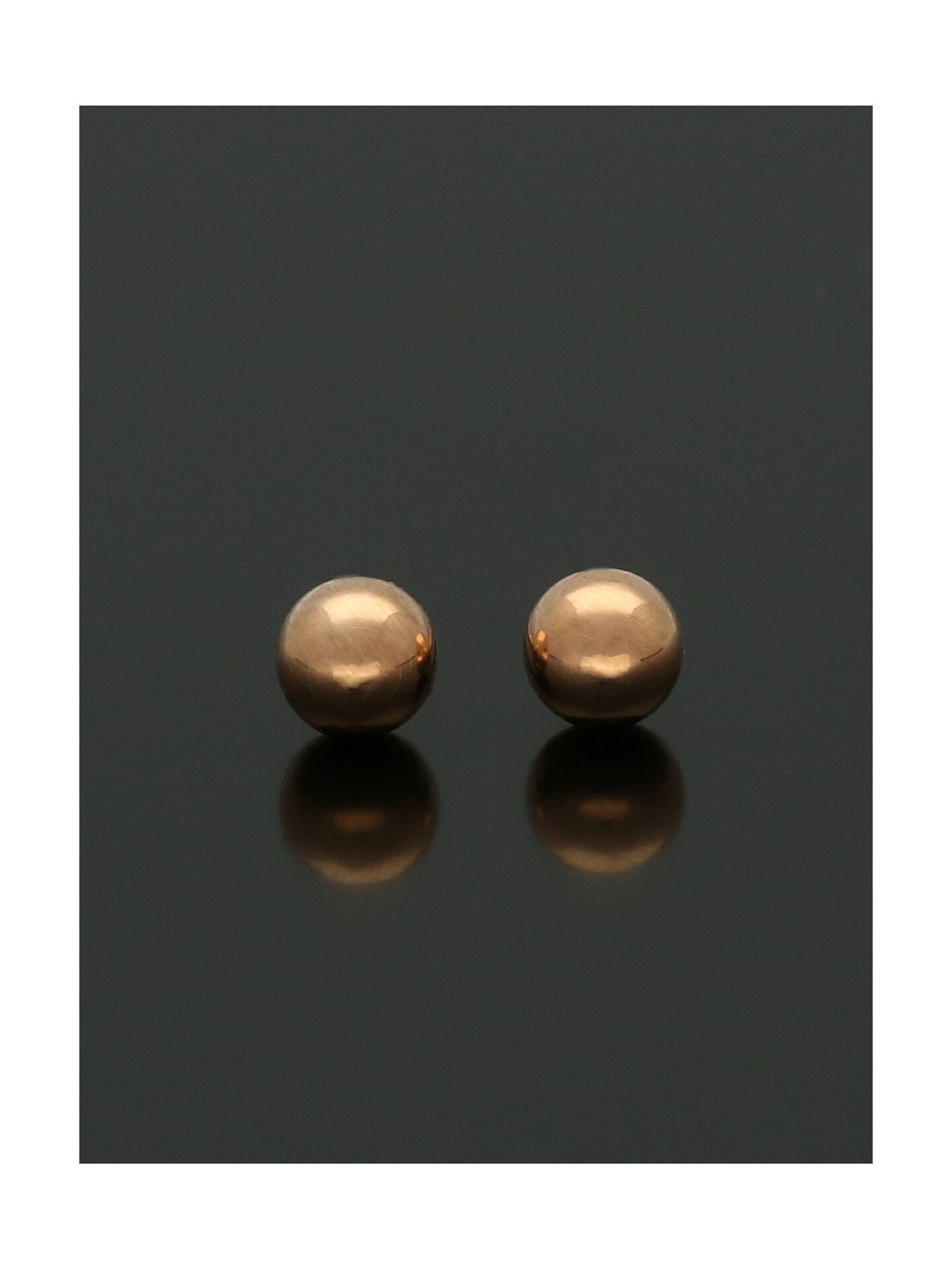 Ball Stud Earrings 4mm in 9ct Rose Gold