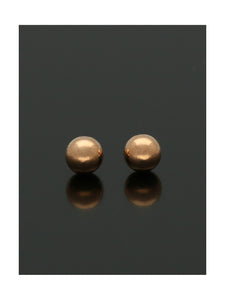 Ball Stud Earrings 4mm in 9ct Rose Gold