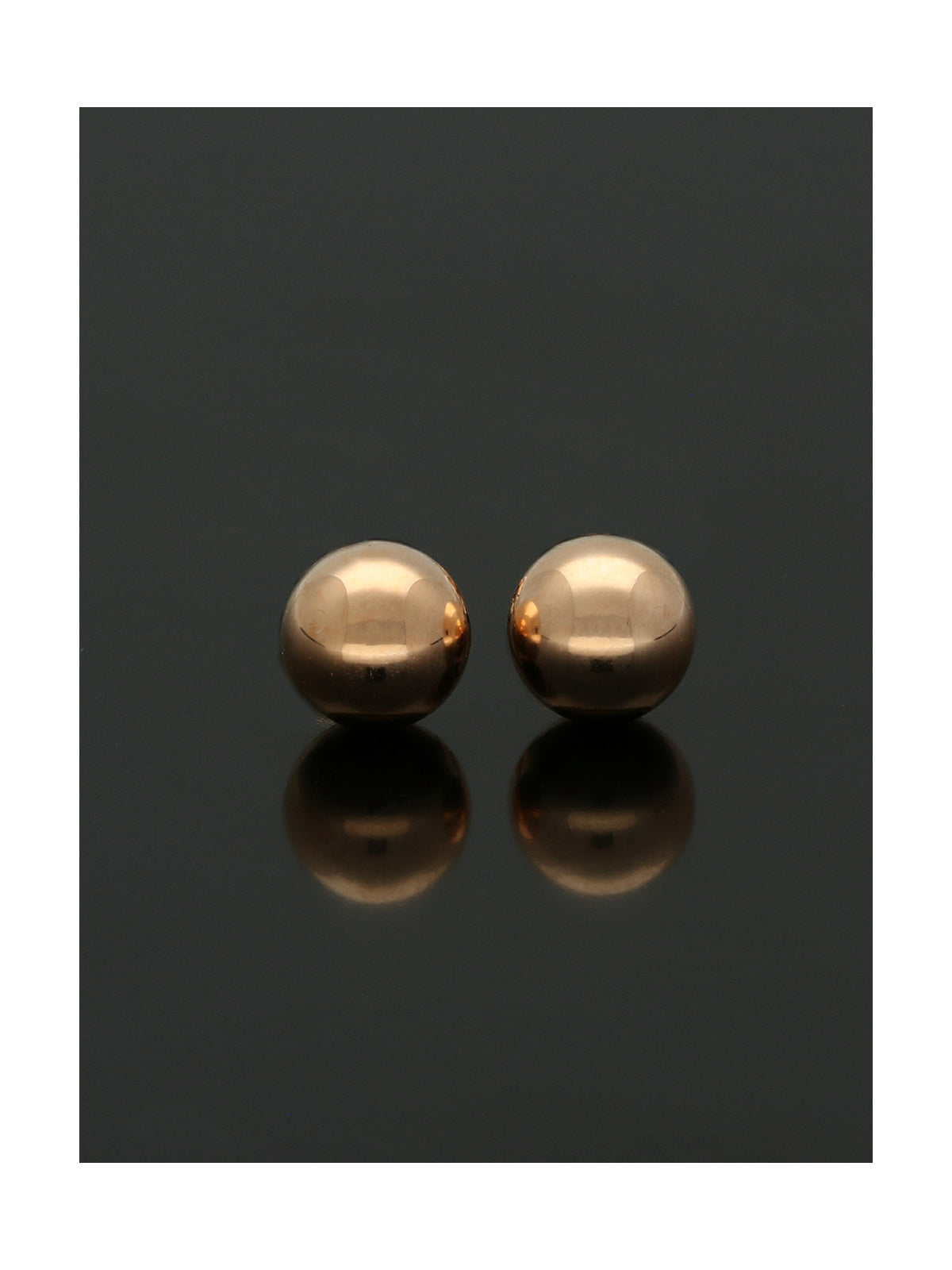Ball Stud Earrings 5mm in 9ct Rose Gold