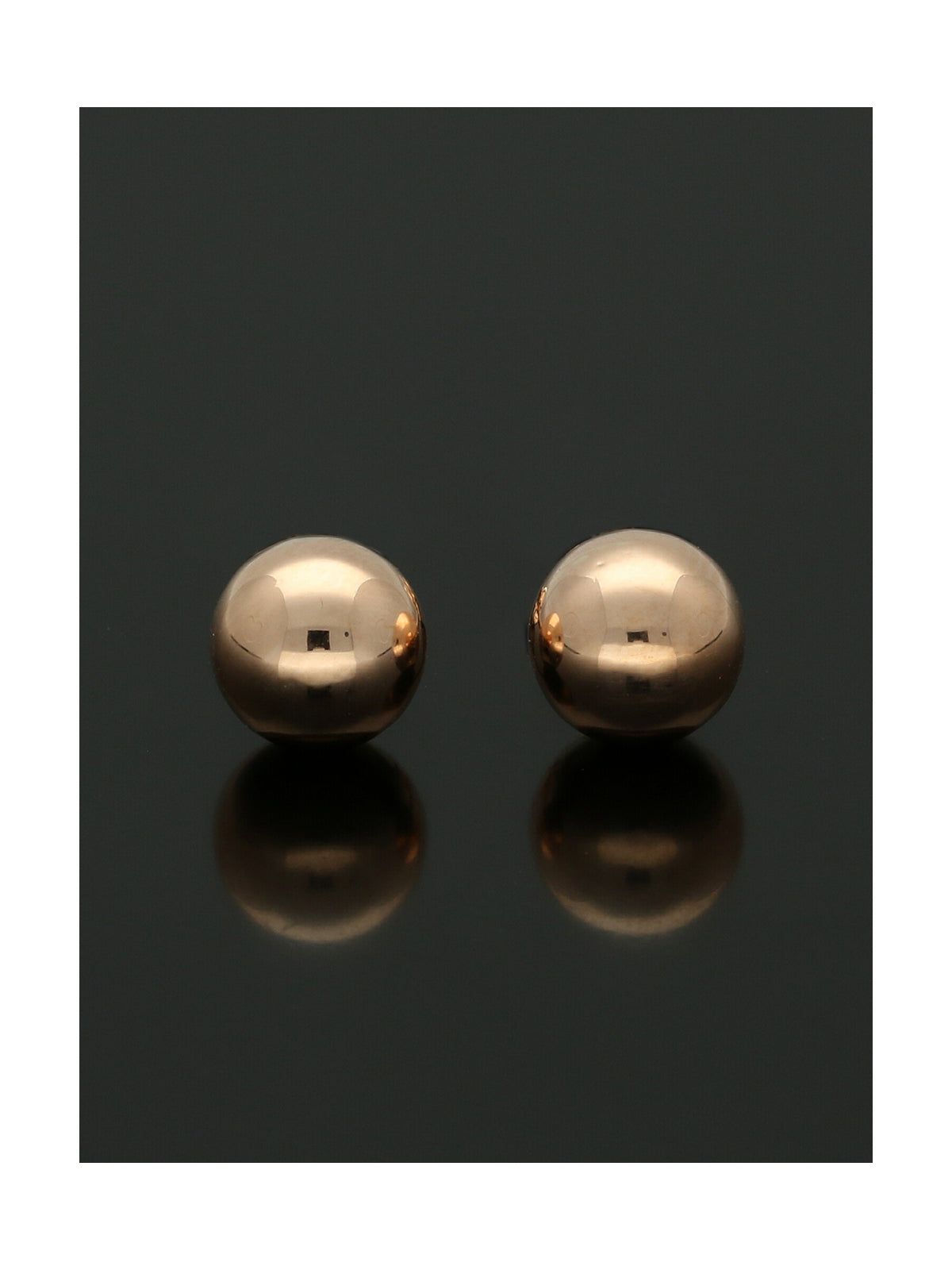 Ball Stud Earrings 6mm in 9ct Rose Gold
