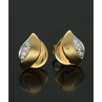 Diamond Set Stud Earrings 0.04ct in 9ct Yellow Gold