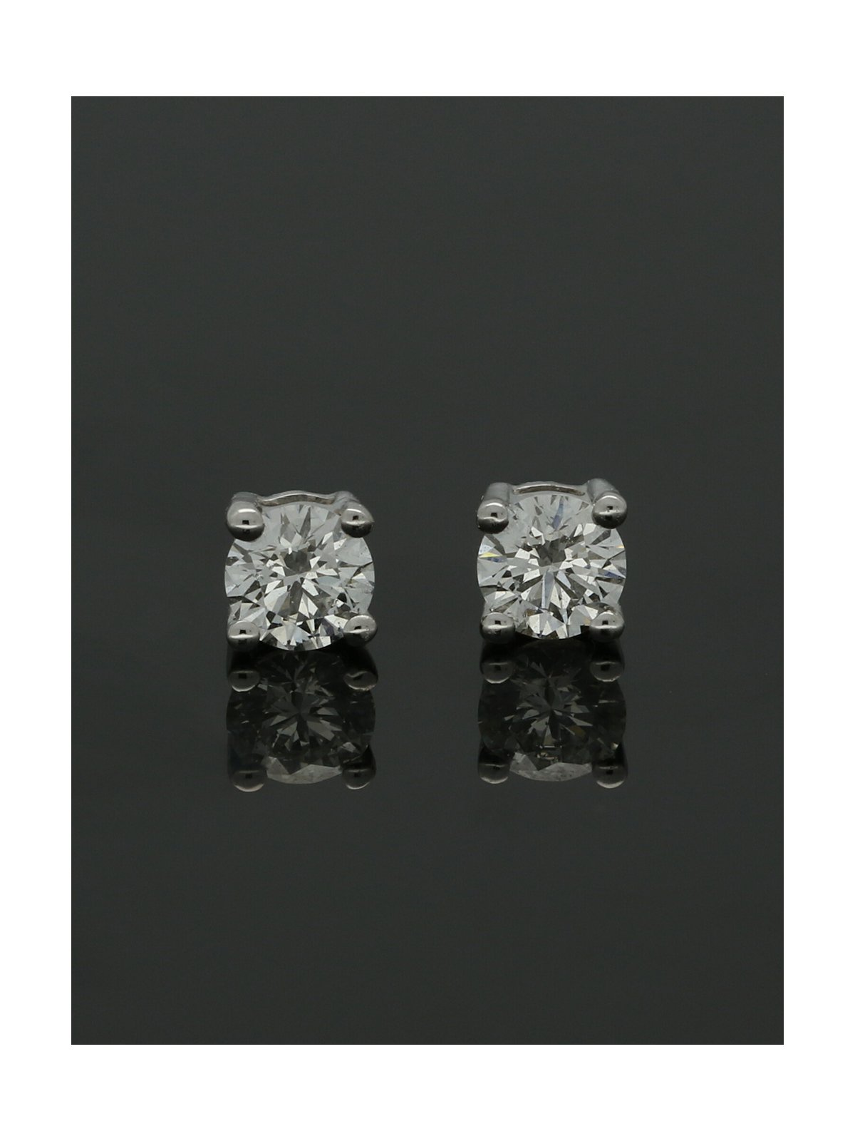 Diamond Solitaire Stud Earrings "The Catherine Collection" 0.30ct in 18ct White Gold