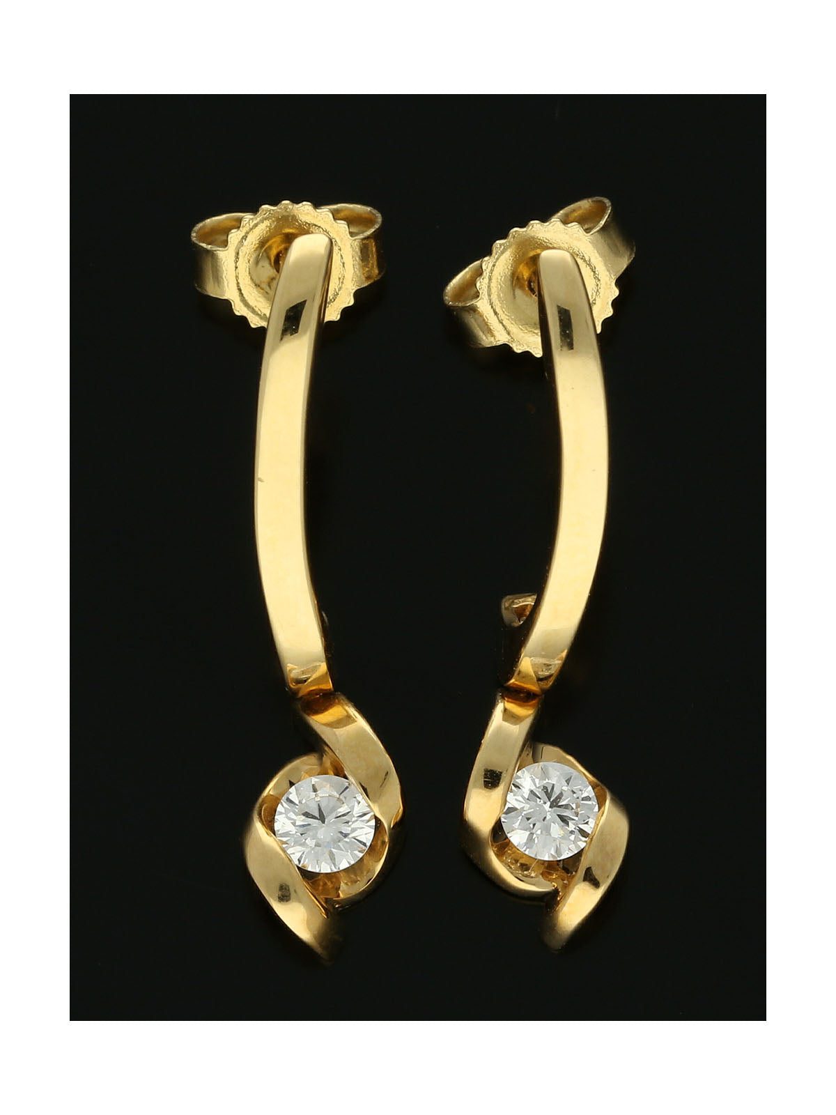 Diamond Sirena Drop Earrings in 18ct Yellow Gold