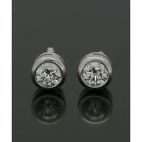 Diamond Solitaire Stud Earrings " The Diana Collection" 0.30ct Round Brilliant Cut in 18ct White Gold