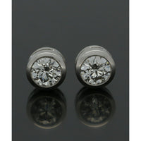 Diamond Solitaire Stud Earrings "The Diana Collection" 0.80ct Round Brilliant Cut in 18ct White Gold