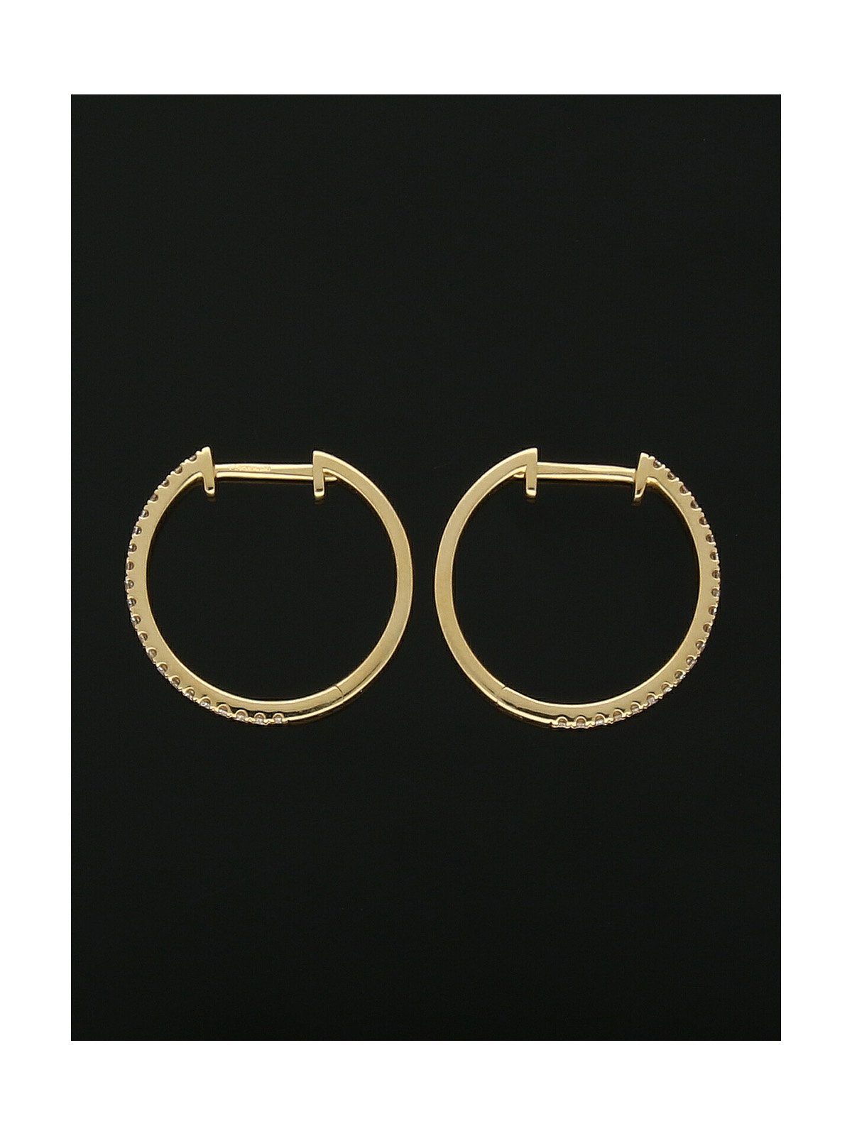 Diamond Hoop Earrings 0.27ct in 18ct Yellow Gold