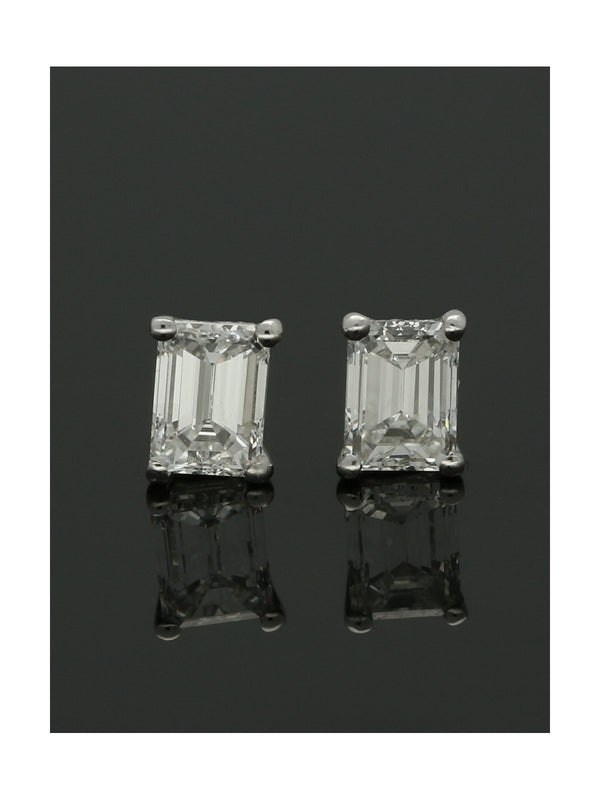 Diamond Solitaire Stud Earrings 