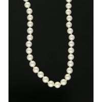 Single Row 6mm Cultured Pearl Necklace with 18ct Yellow Gold Clasp