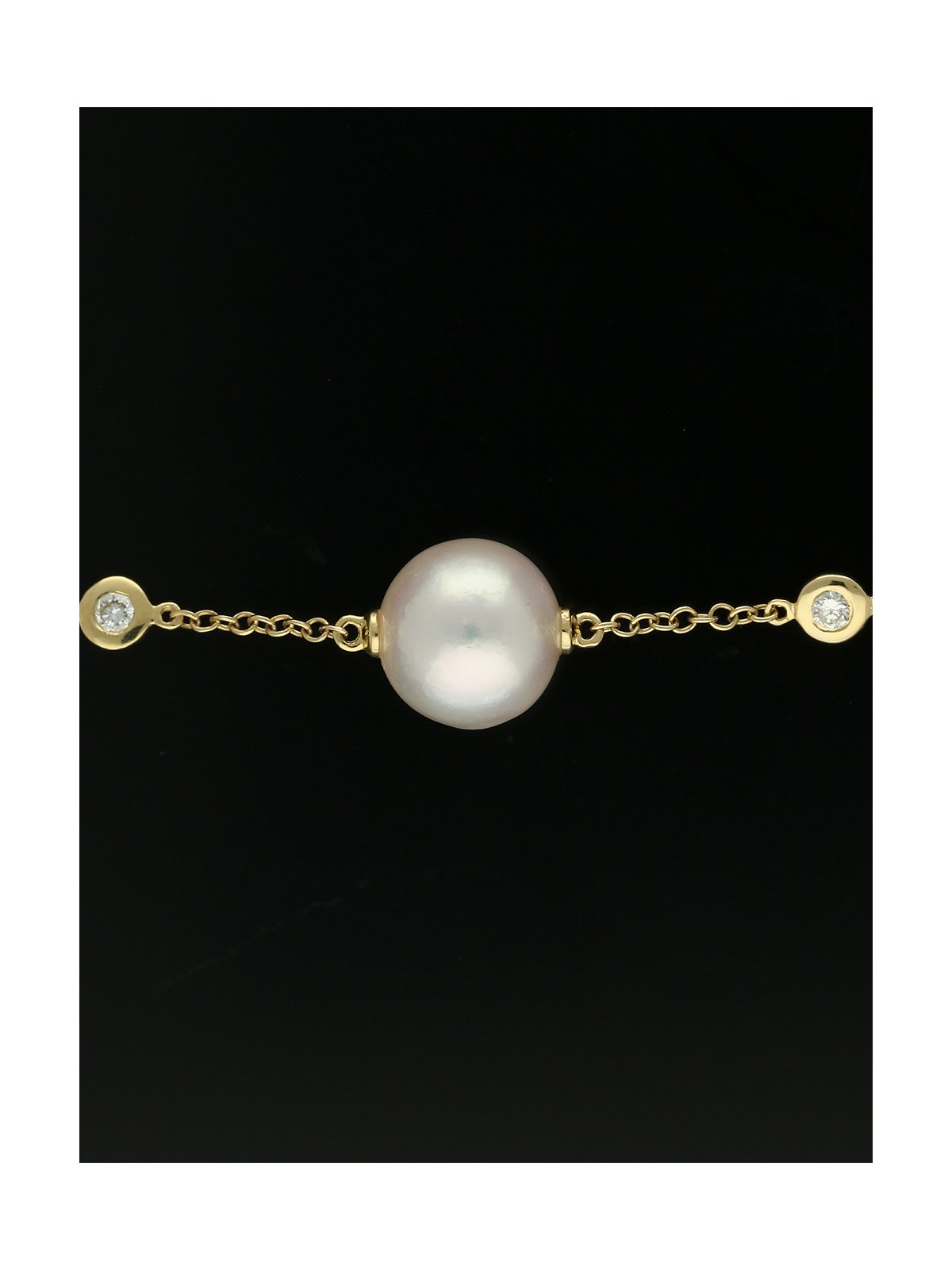 Pearl and Diamond 0.92ct Necklace in 18ct Yellow Gold