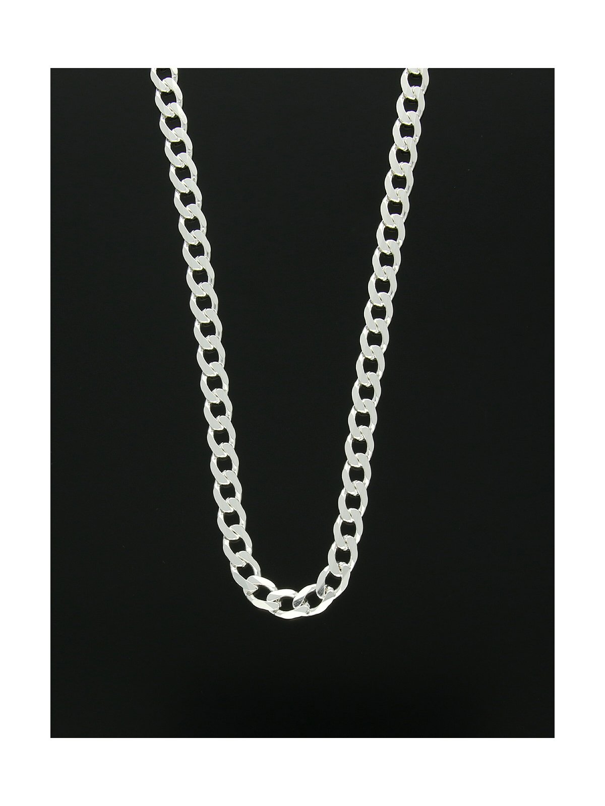 Metric Curb Link Chain in Silver