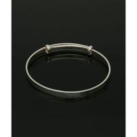 Baby's Plain Expanding Bangle in Silver