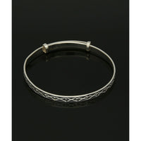 Baby's Engraved 3mm Bangle in Silver