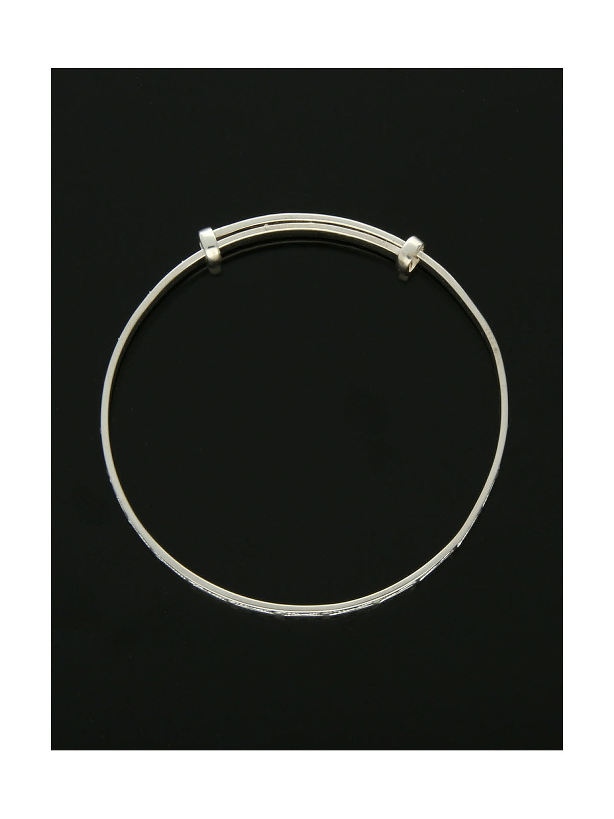 Baby's Engraved 3mm Bangle in Silver