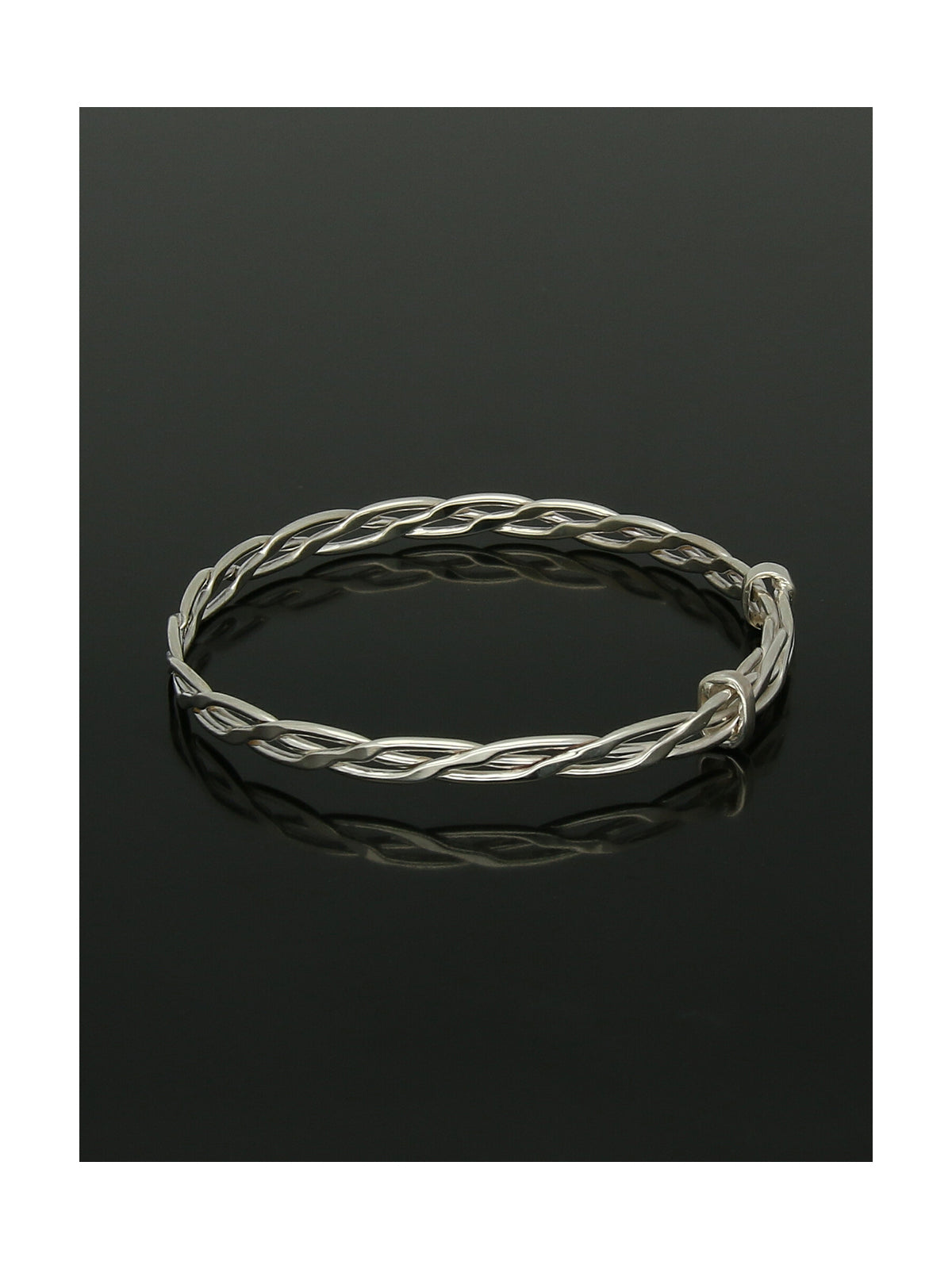 Child's Celtic Expanding Bangle in Silver