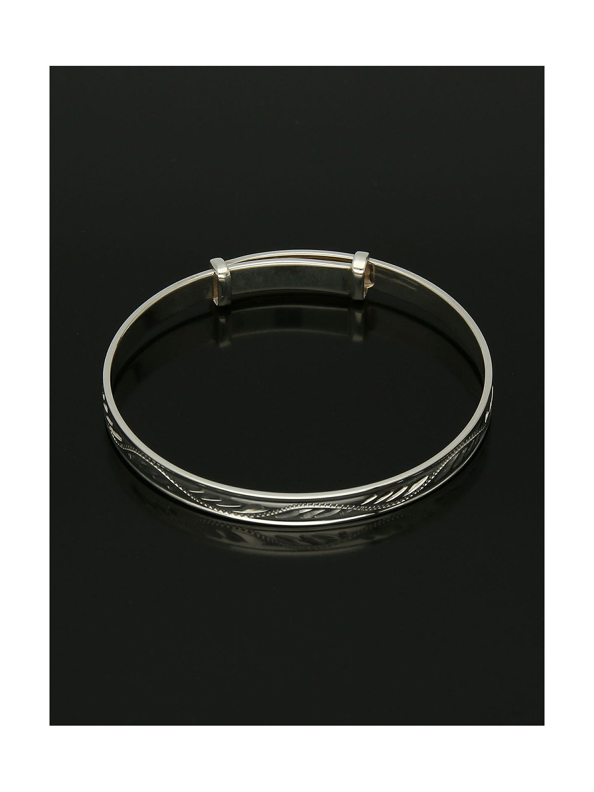 Child's Engraved Bangle in Silver