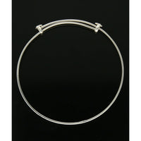 Maids Wave Engraved Bangle in Silver