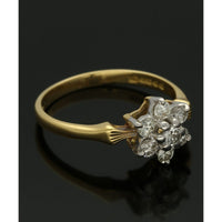 Pre Owned Diamond Cluster Ring in 18ct Yellow & White Gold