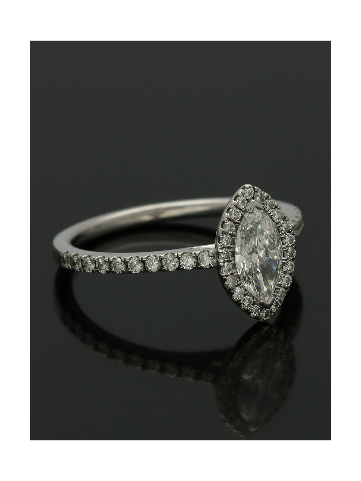 Pre Owned Diamond Cluster Ring in 18ct White Gold