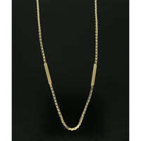 Pre Owned Flat Chain with Bar Links in 9ct Yellow Gold