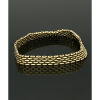 Pre Owned Brick Link Bracelet in 18ct Yellow Gold