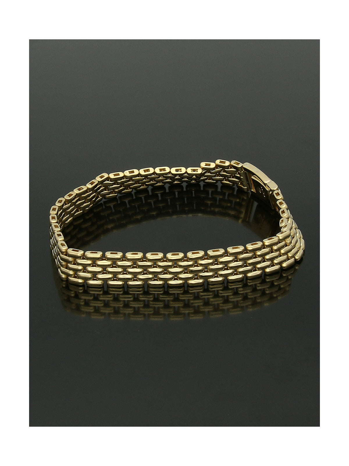 Pre Owned Brick Link Bracelet in 18ct Yellow Gold