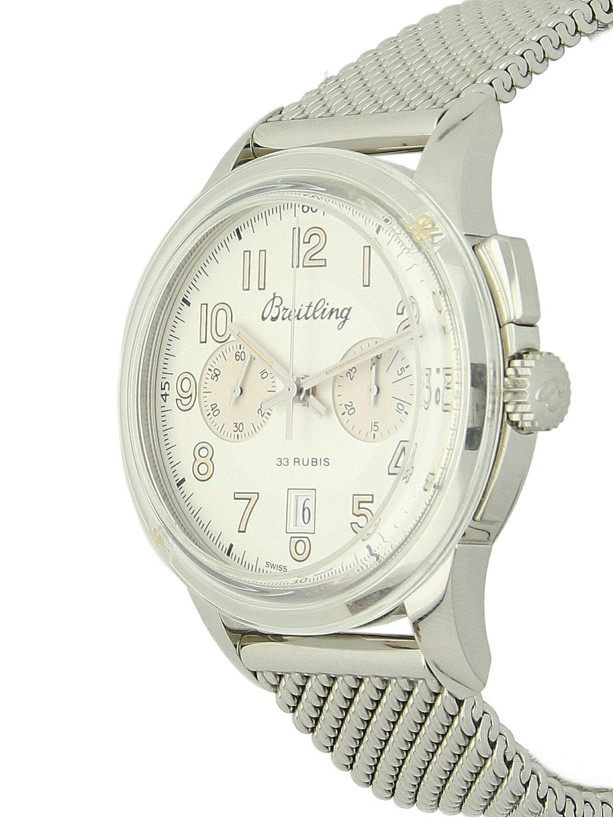 Pre Owned Breitling Transocean Manual Wind Chronograph Watch on Bracelet