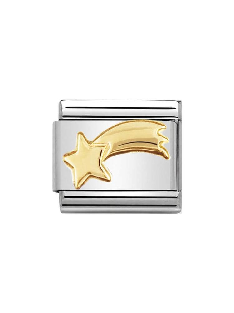 Nomination Classic Steel and Gold Shooting Star Charm 030110-20