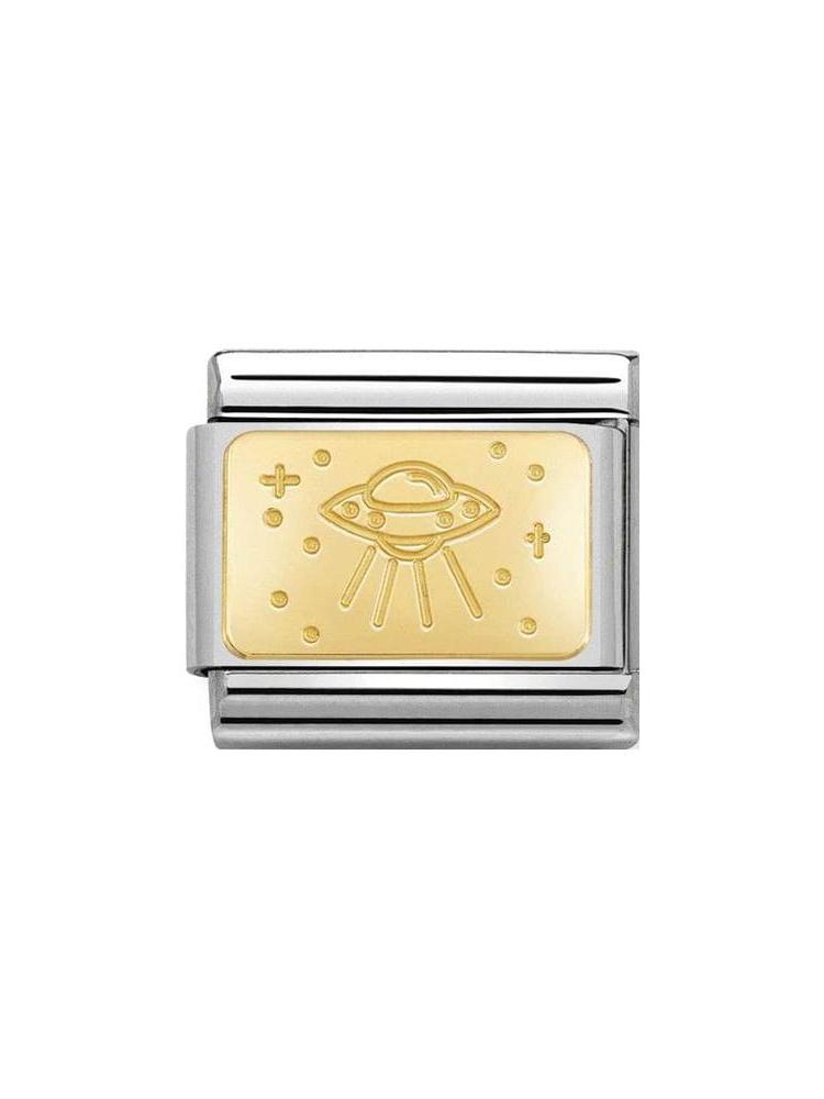 Nomination Classic Steel and Gold UFO Charm 030153-20