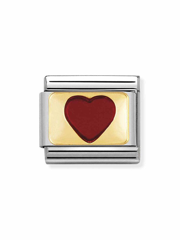 Nomination Classic Steel and Enamel Red Heart Charm 030206-33