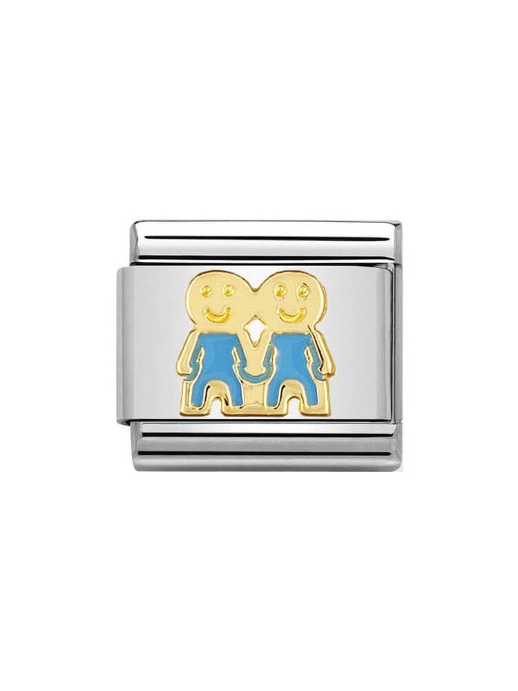 Nomination Classic Steel and Enamel Brothers Charm 030209-47